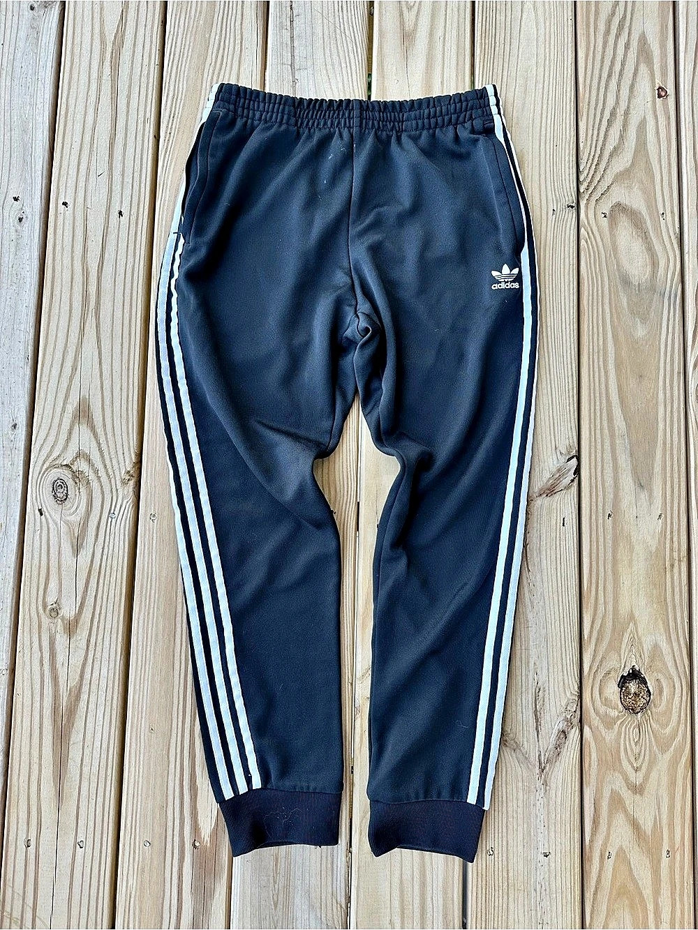 Adidas Originals Black 3-Stripe Track Pants Joggers